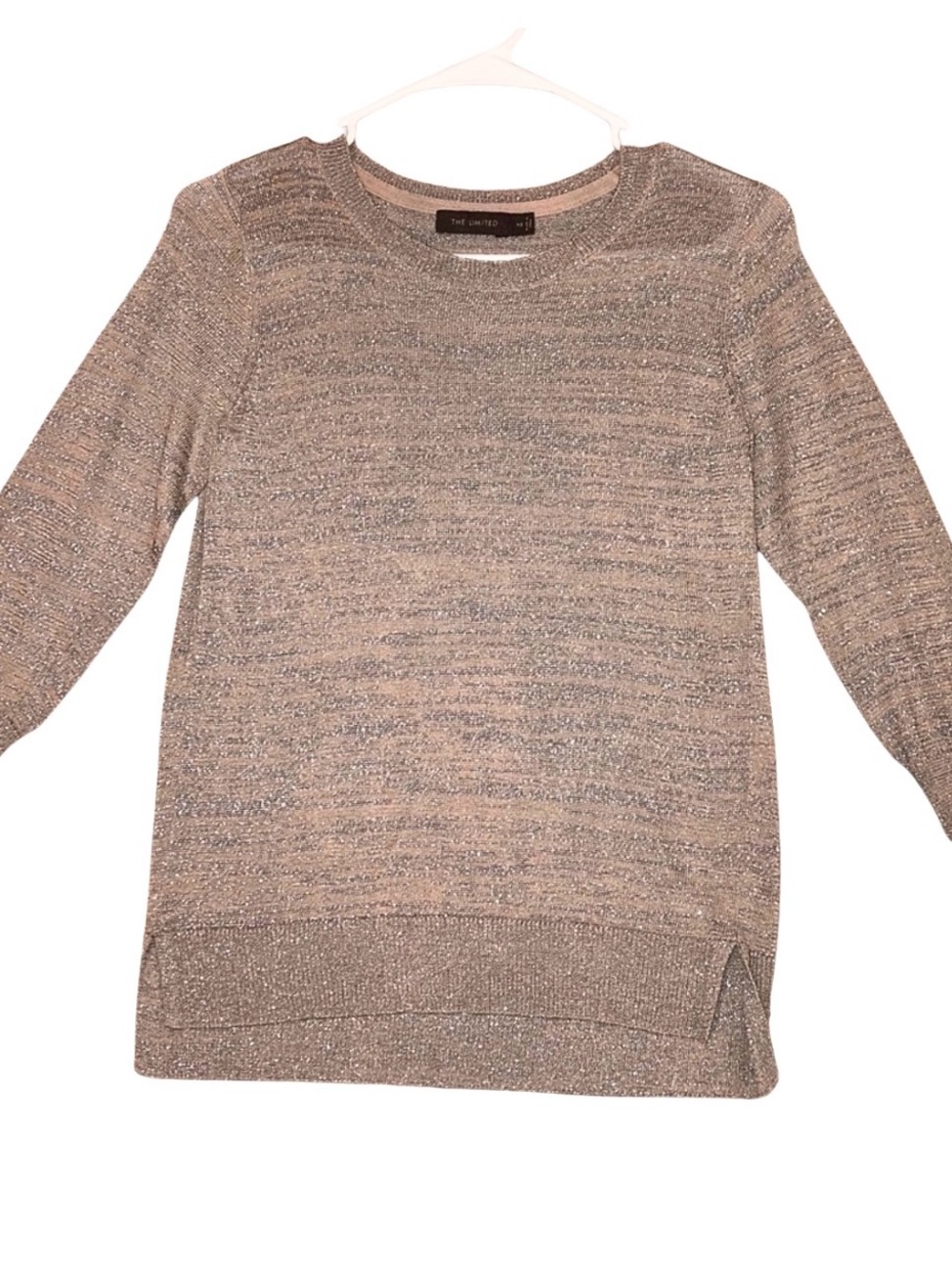 The Limited Metallic Crewneck Sweater